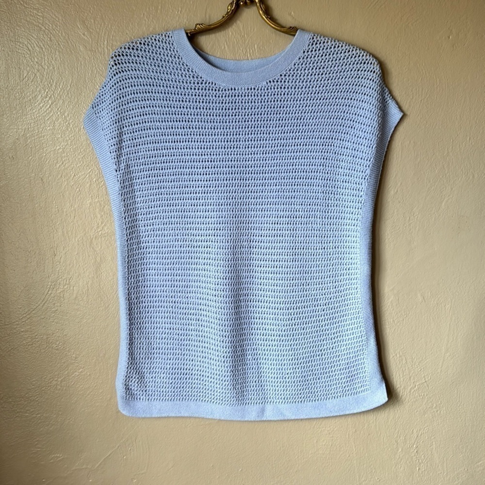 J.Jill Blue Knit Top Size XS